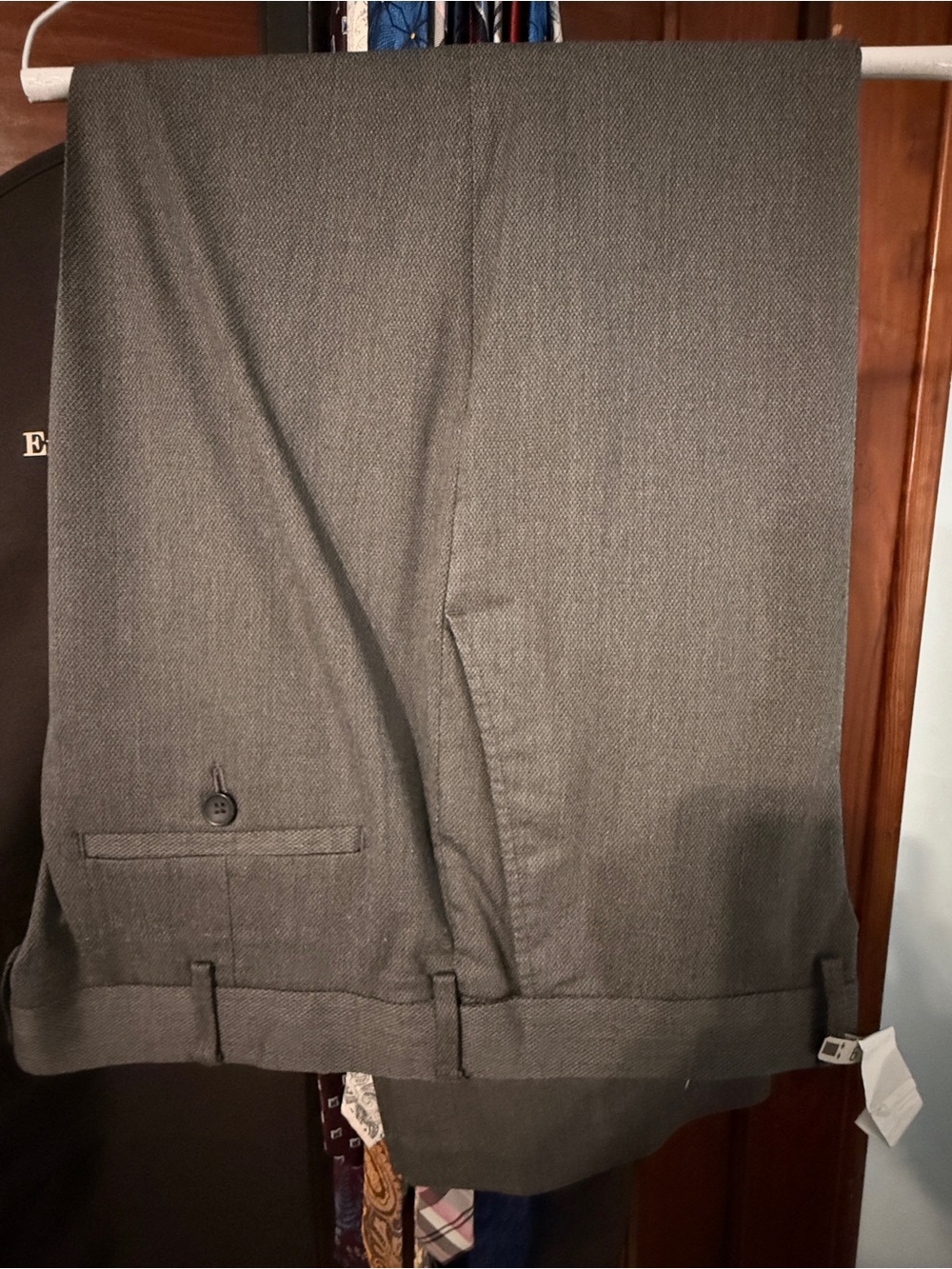 Haggar Men's Gray Dress Trousers - Classic Tailored Fit